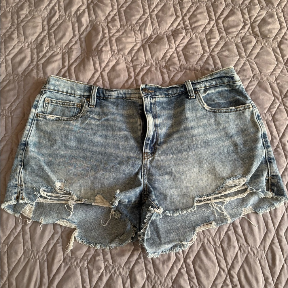 Aerie Daydream Denim Shorts with Distressed Details